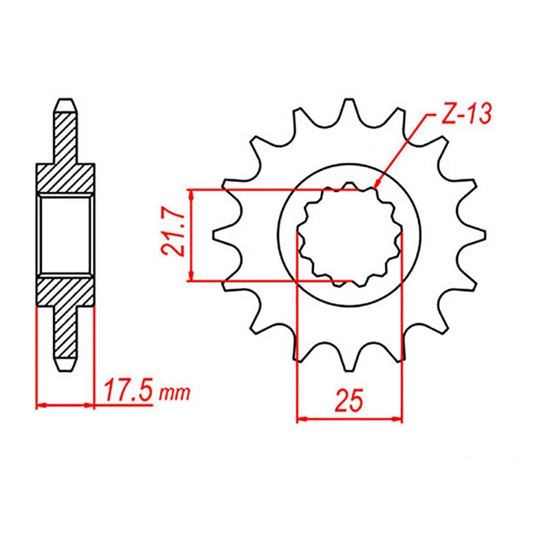 MTX 1298 Steel Front Sprocket #428 (10-KY1)
