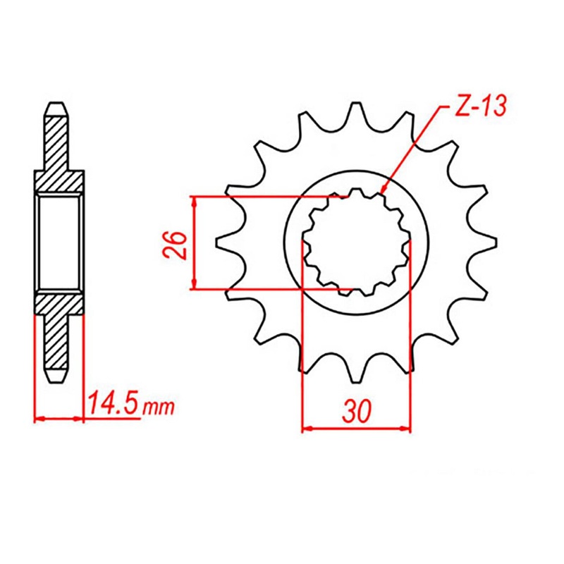 MTX 1332 Steel Front Sprocket #525 (10-MW3)