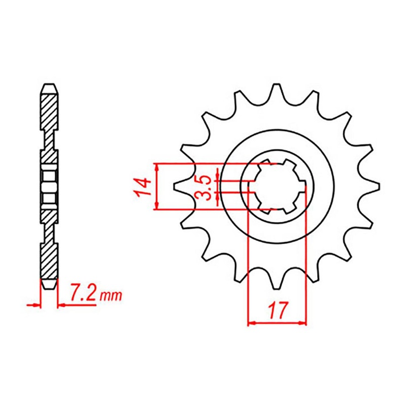 MTX 1501 Steel Front Sprocket #428 (10-1501)