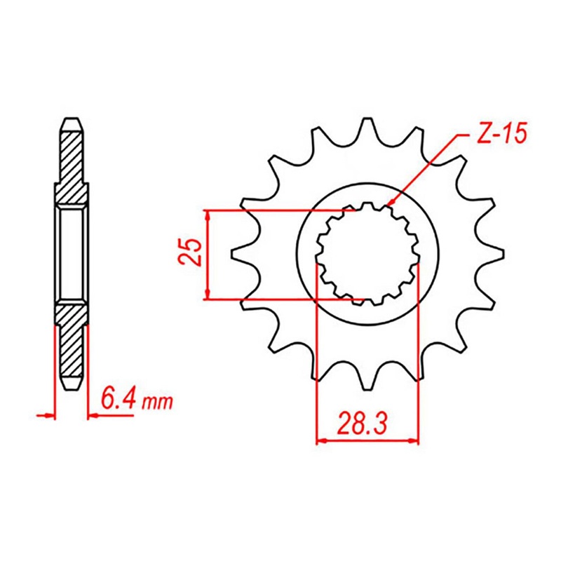 MTX 1592 Steel Front Sprocket #520 (10-592)