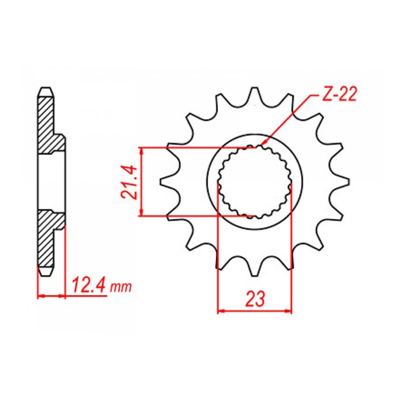 MTX 1593 Steel Front Sprocket #520 (10-593)