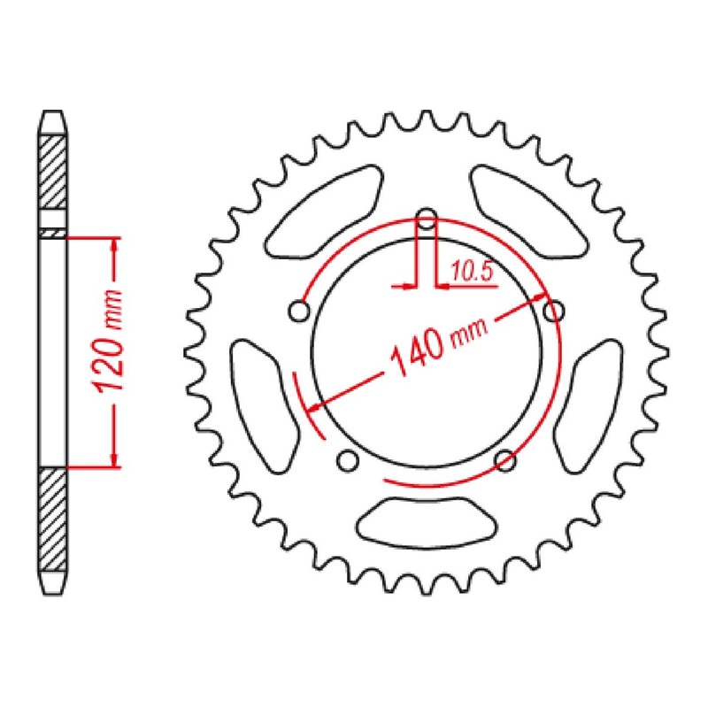MTX 1793 Steel Rear Sprocket #520 (11-1793)