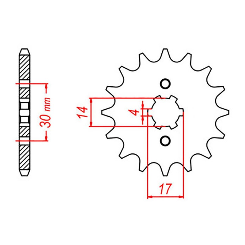 MTX 249 Steel Front Sprocket #420 (10-044)