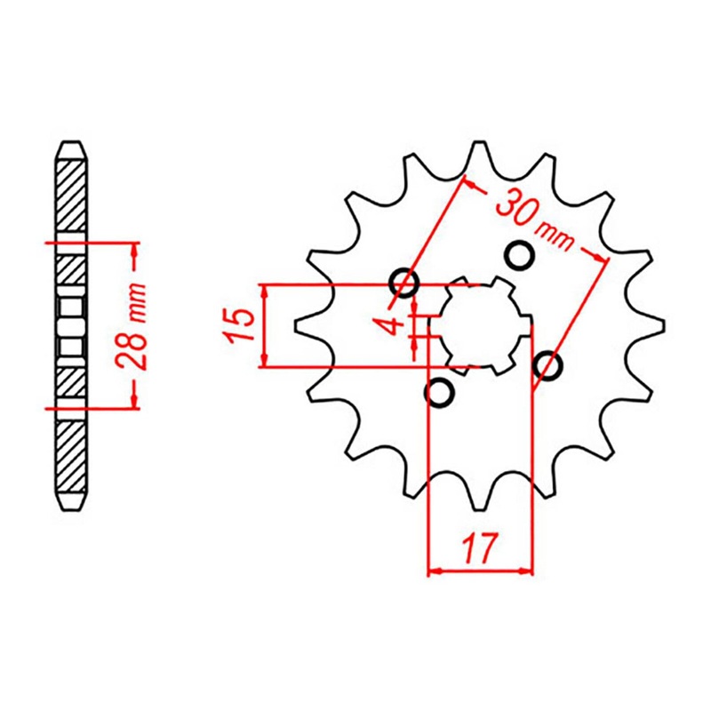 MTX 253 Steel Front Sprocket #420 (10-116)