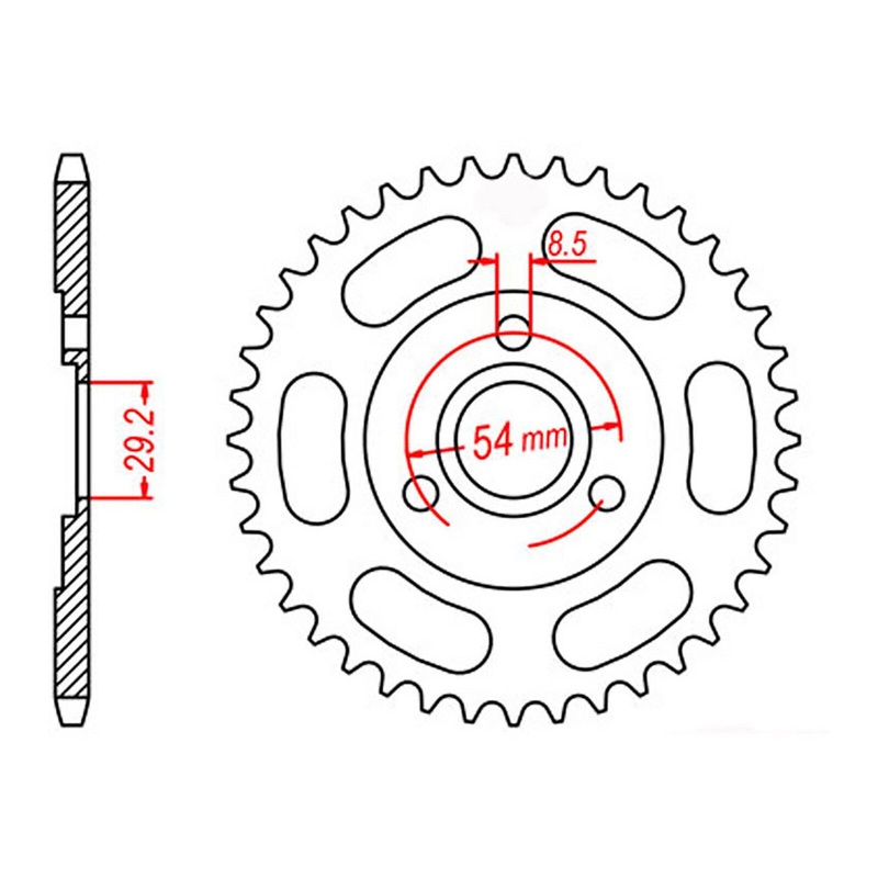 MTX 255 Steel Rear Sprocket #420 (11-120)