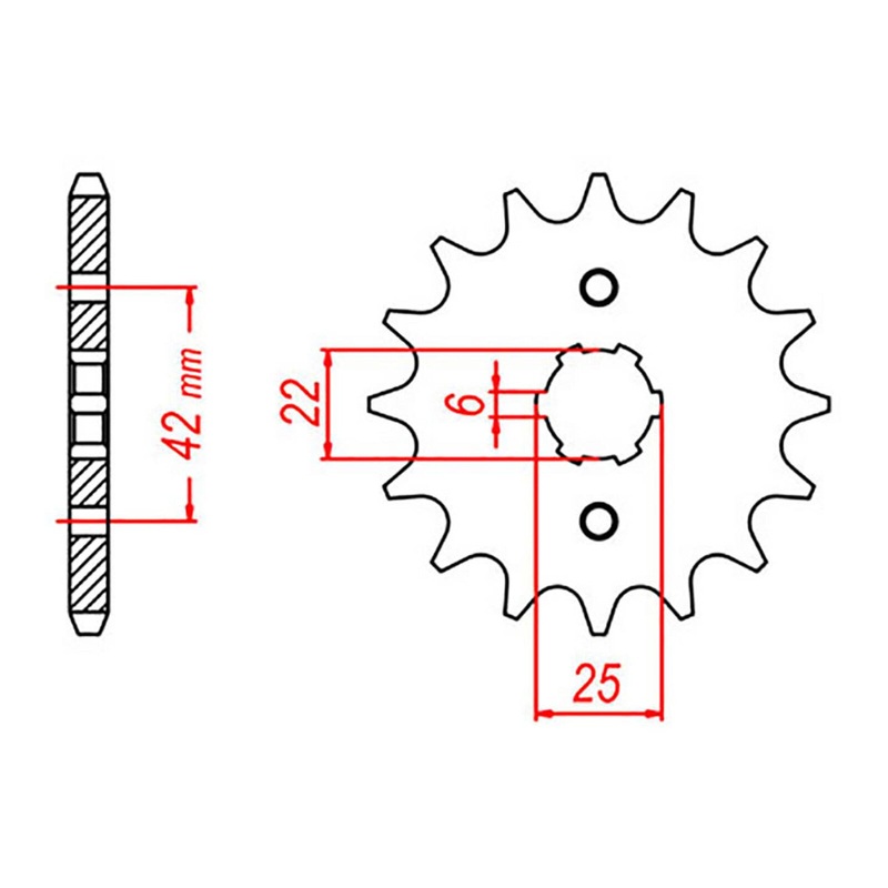 MTX 278 Steel Front Sprocket #530 (10-344)