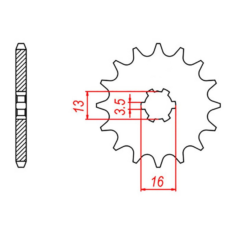 MTX 428 Steel Front Sprocket #428 (10-2J5)