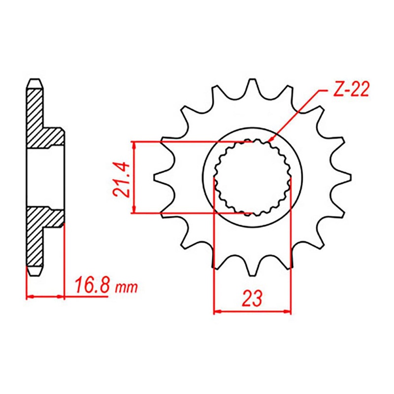 MTX 582 Steel Front Sprocket #520 (10-4BR)