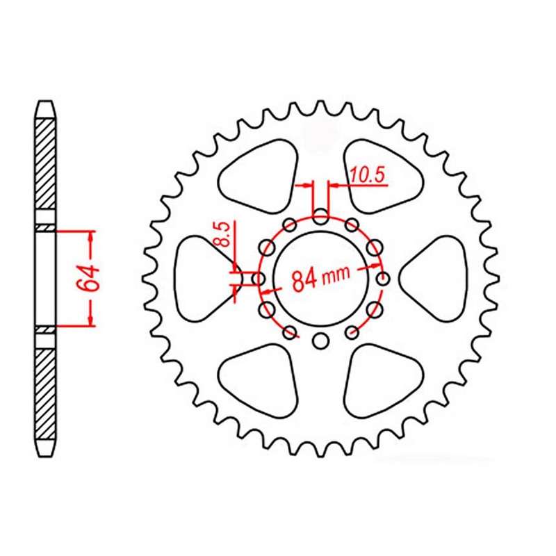 MTX 811 Steel Rear Sprocket #520 (11-290)