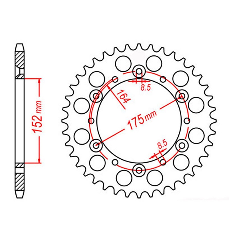 MTX 853 Steel Rear Sprocket #520 (11-2H0)
