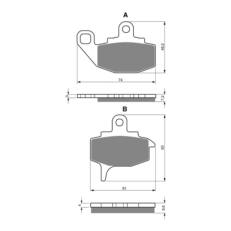 GOLDfren Brake Pads Off-Road Racing GF035 - K5 (PR44)