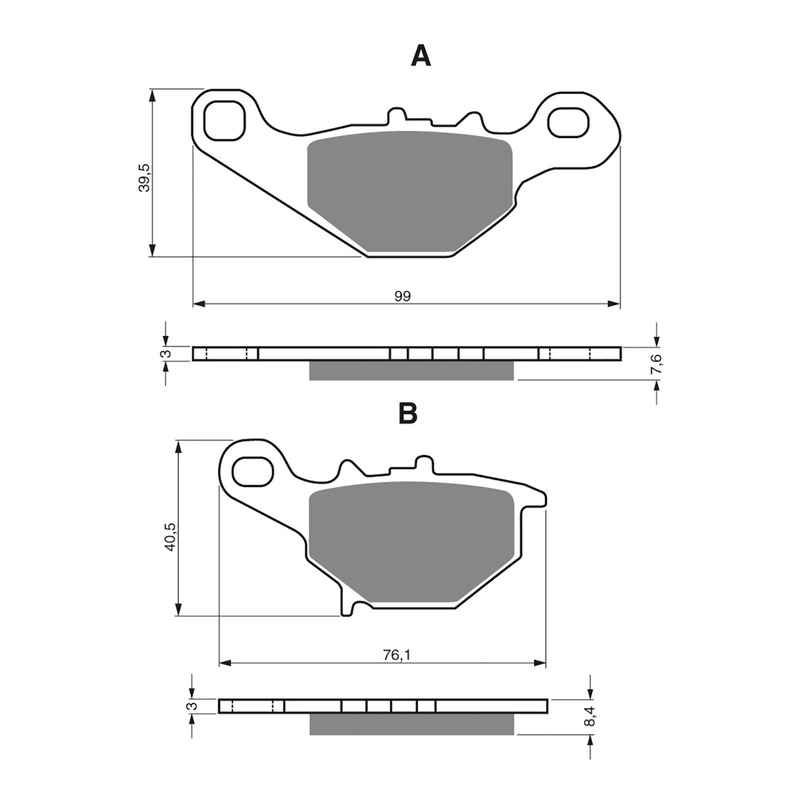 GOLDfren Brake Pads Off-Road Racing GF109 - K5 ( PR243 )