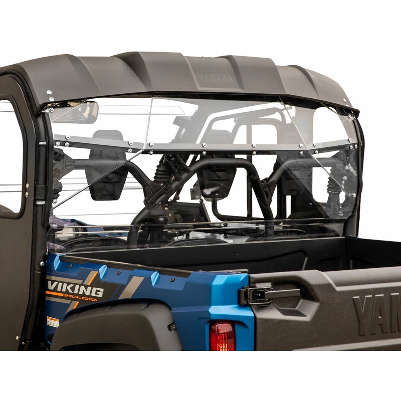 SuperATV Lightly Tinted Heavy Duty Rear Windshield for Yamaha Viking