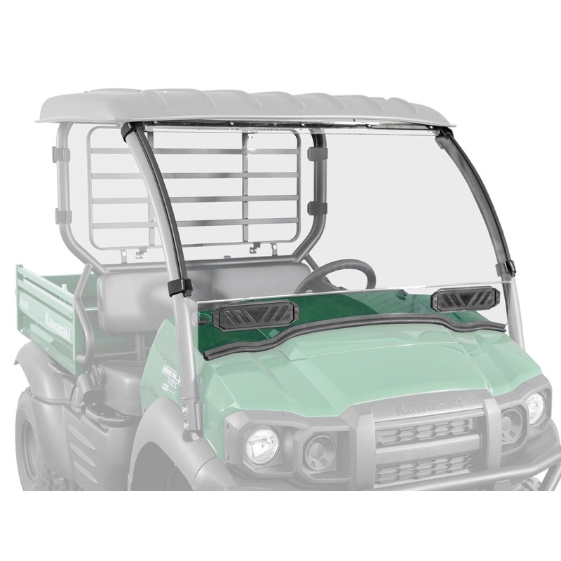 SuperATV Scratch Resistant Vented Full Windshield for Kawasaki Mule SX (2017+)