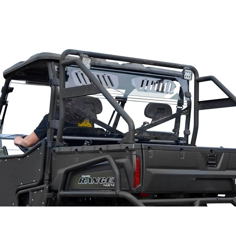 SuperATV Vented Full Rear Windshield for Polaris Ranger XP 800 (2010-2014)