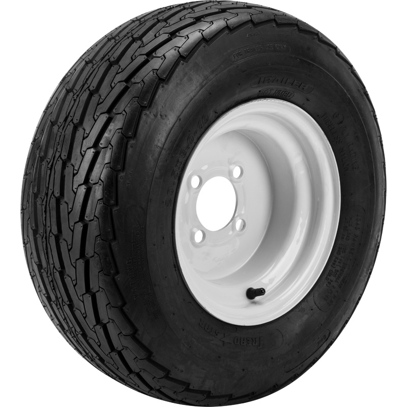 AWC TRAILER TIRE AND WHEEL ASSEMBLY WHITE TA2210640-70B20.5C
