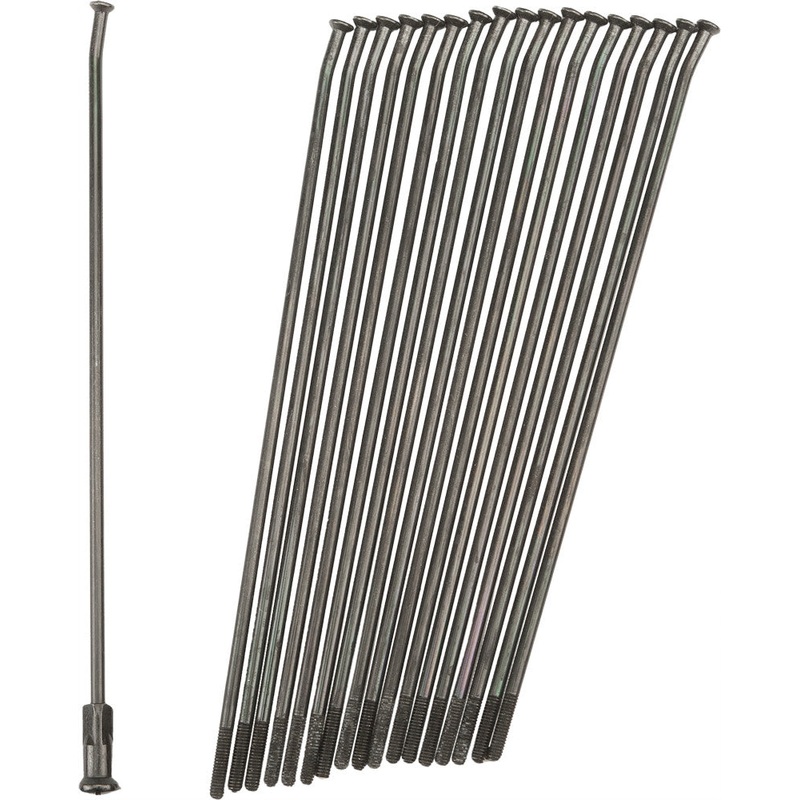 PRO-WHEEL DOUBLE BUTTED SPOKES BLACK/BLACK REAR 19" 36/PK 19-B209209-2