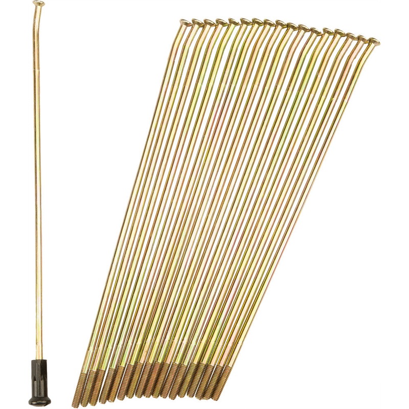 PRO-WHEEL DOUBLE BUTTED SPOKES GOLD/BLACK FRONT 21" 36/PK 21-G240240-2
