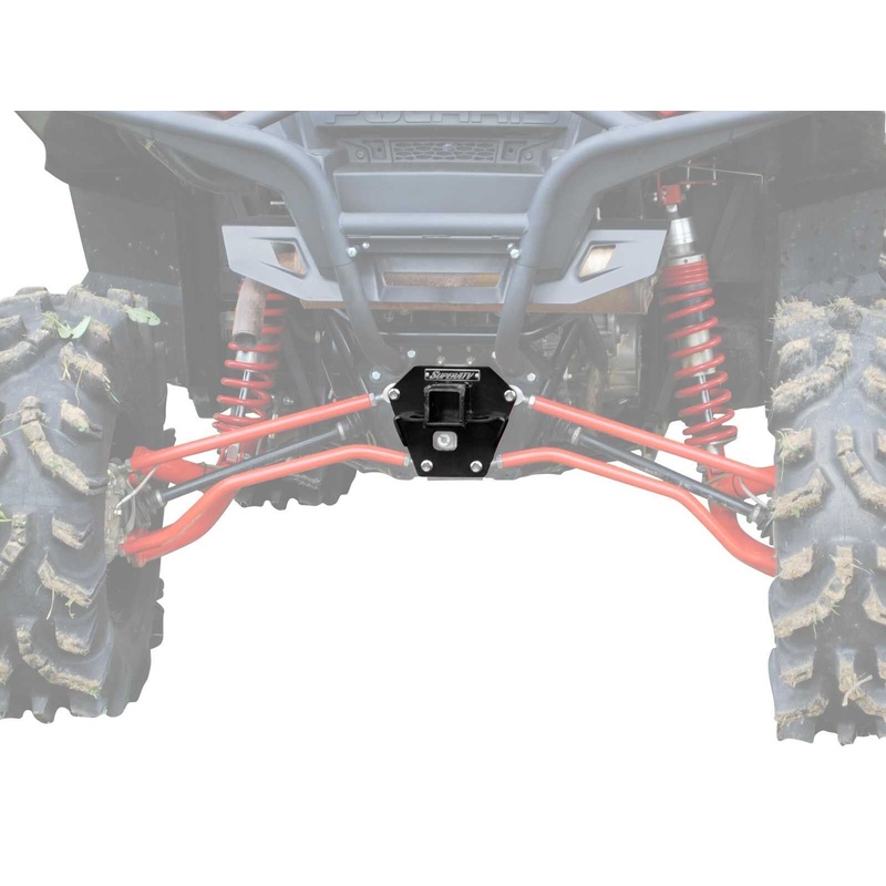 SuperATV 2" Rear Receiver Tow Hitch for Polaris RZR XP 900 / 900 4 - BLACK