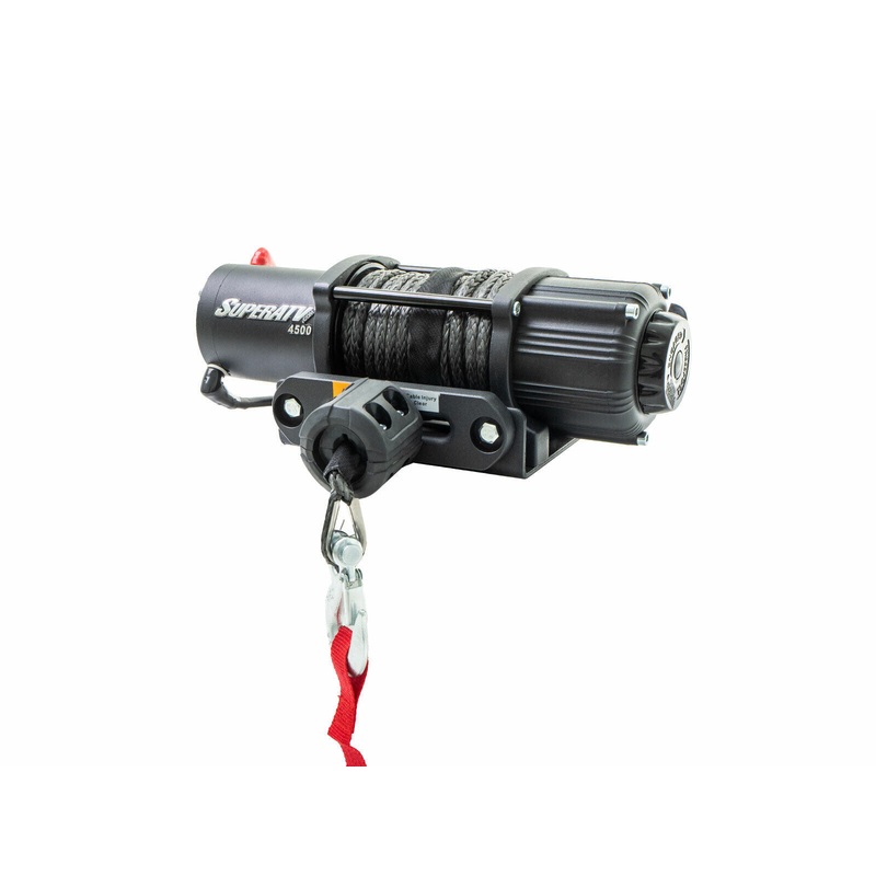 SuperATV Heavy-Duty 4500 Lb. Synthetic Rope ATV UTV Winch - With Wireless Remote