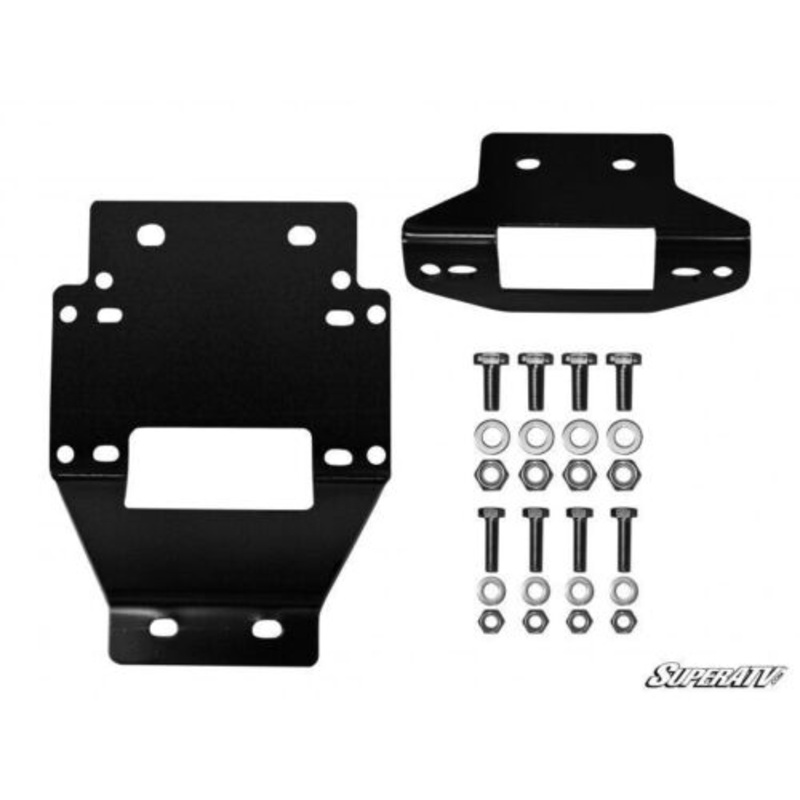 SuperATV Polaris RZR XP 900 Winch Mounting Plate For 3500 Lb. Winches