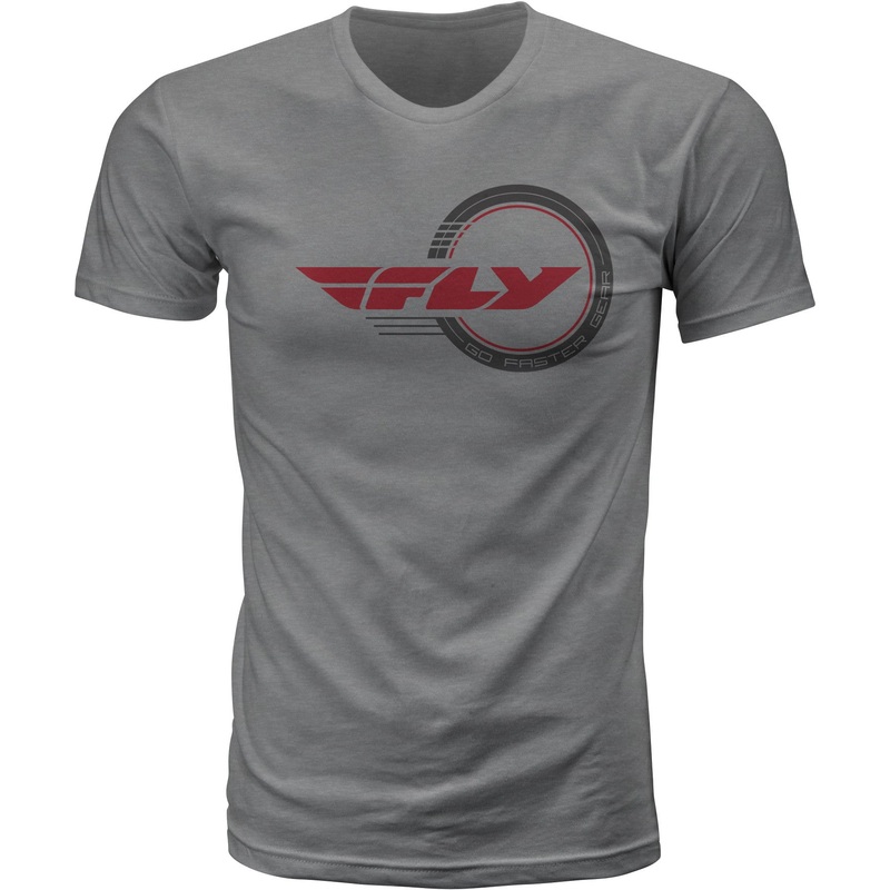 FLY RACING FLY STANDARD ISSUE TEE GREY HEATHER LG 352-0363~4