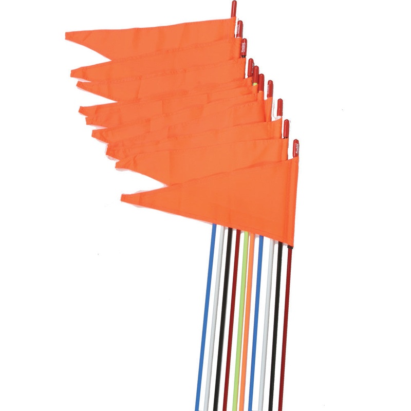 FIRESTIK SAFETY FLAGS SPRING MOUNT NEON GREEN 7' 10/PK SR7-PS-NG
