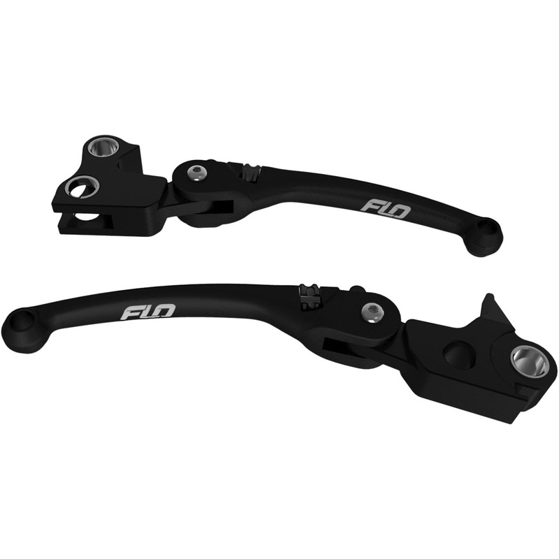 FLO MOTORSPORTS MX STYLE LEVER SET BLACK TOURING 17-UP HD-809BLK