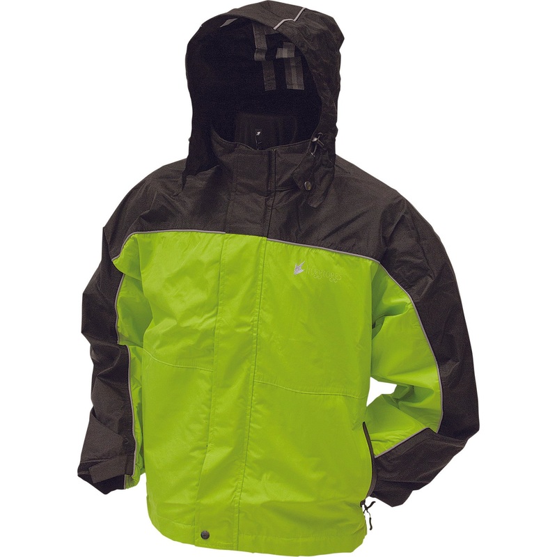 FROGG TOGGS TOADZ HIGHWAY RAIN JACKET HI-VIS GREEN/BLACK SM NTH65125-148SM