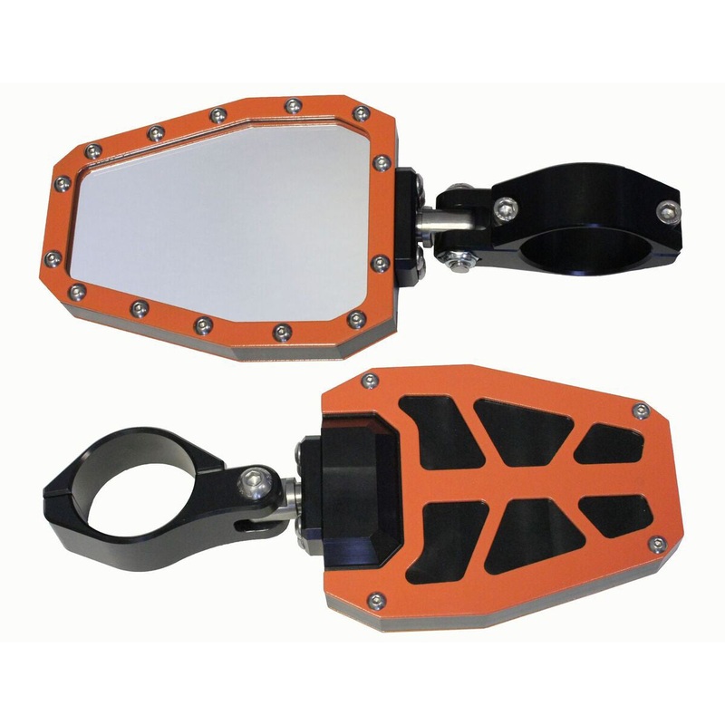 MODQUAD SIDE MIRROR ORANGE BEZEL PR 1.75" SIDE-1.75-BOR