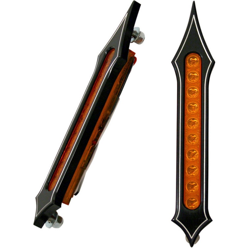 ACCUTRONIX TRIBAL BAG LIGHTS BLACK W/AMBER LENS BL02-LSN