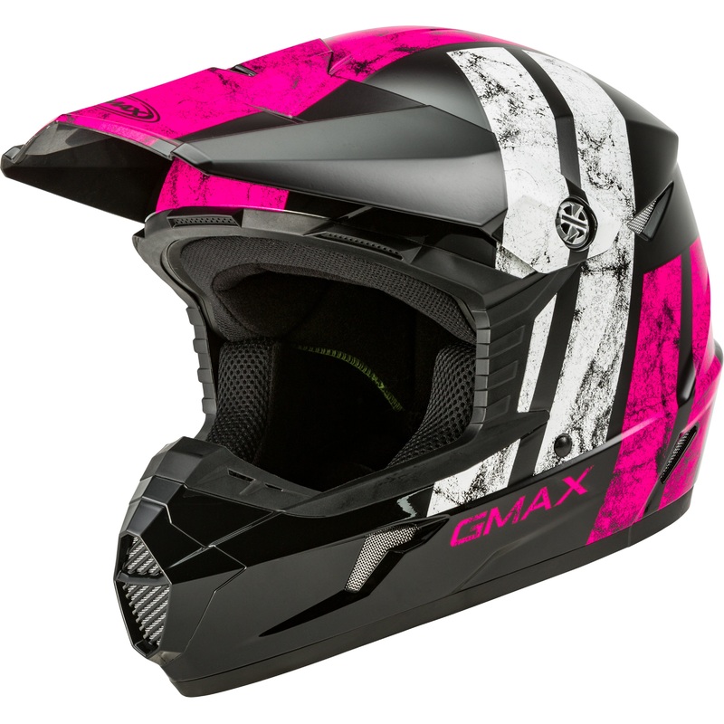 GMAX MX-46 OFF-ROAD DOMINANT HELMET BLACK/PINK/WHITE XS G3464403