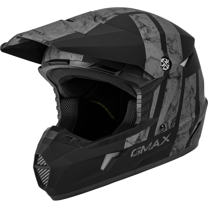 GMAX MX-46 OFF-ROAD DOMINANT HELMET MATTE BLACK/GREY MD G3464505