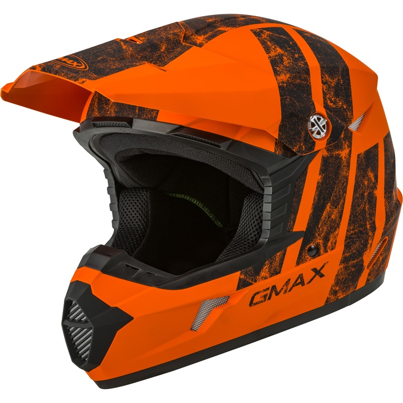 GMAX MX-46 OFF-ROAD DOMINANT HELMET MATTE ORANGE/BLACK MD G3464135
