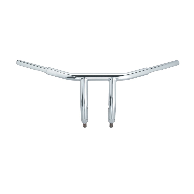 WILD 1 CHUBBY SPRINGER DRAGBAR 6.0" BUILTIN RISERS CHROME WO565