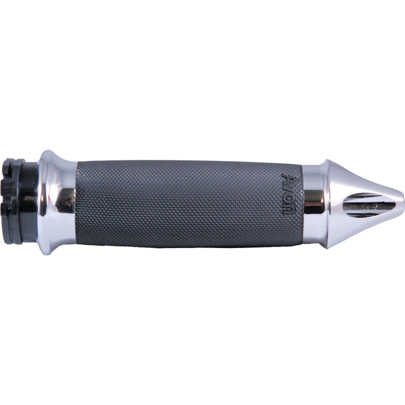 AVON CUSTOM CONTOUR GRIPS SPIKE HEATED F-B-W THROTTLE CHROME CC-85-CH-S-F-HT