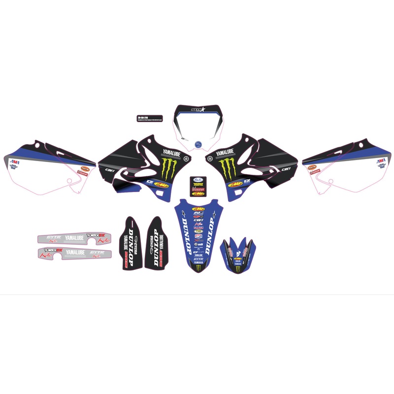 D'COR COMPLETE KIT 19 STAR YAM YZ 125/250 WHITE BG 20-50-219