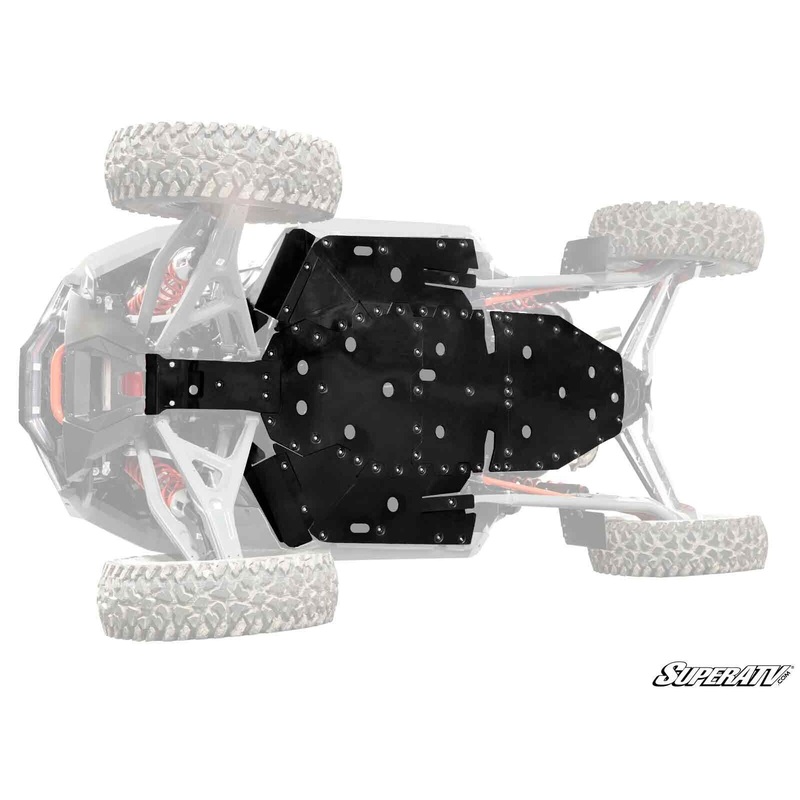 SuperATV Heavy Duty 1/2" Full Skid Plate for Polaris RZR Turbo R 2 Seat (2022+)