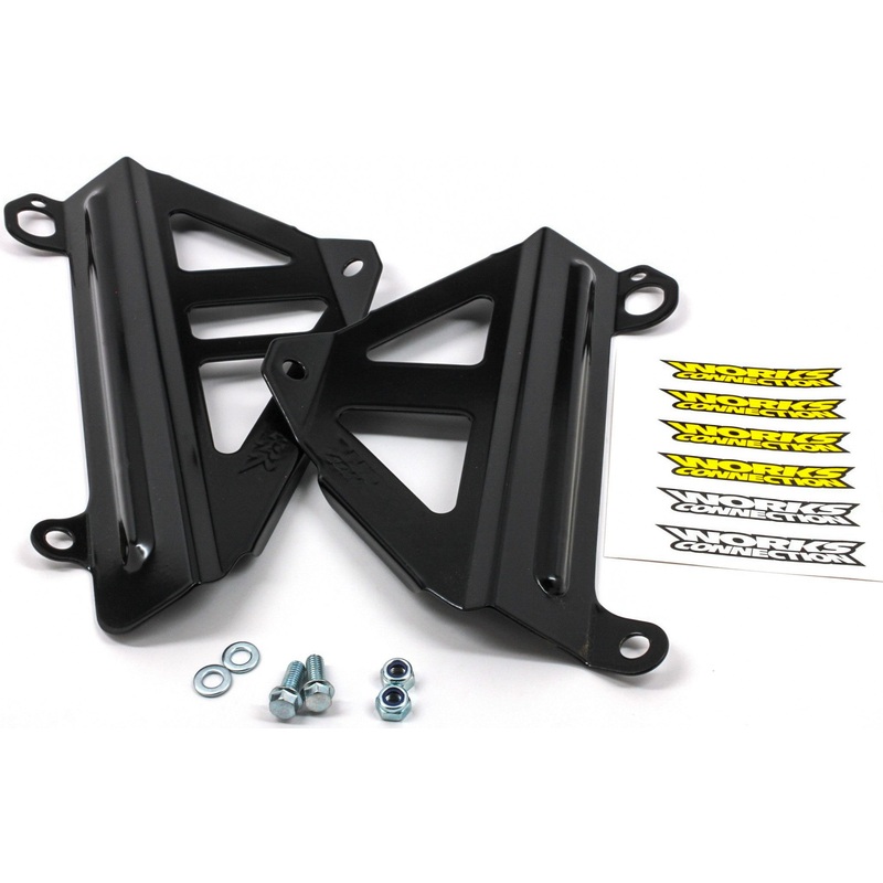 WORKS RADIATOR BRACES BLACK 18-B494