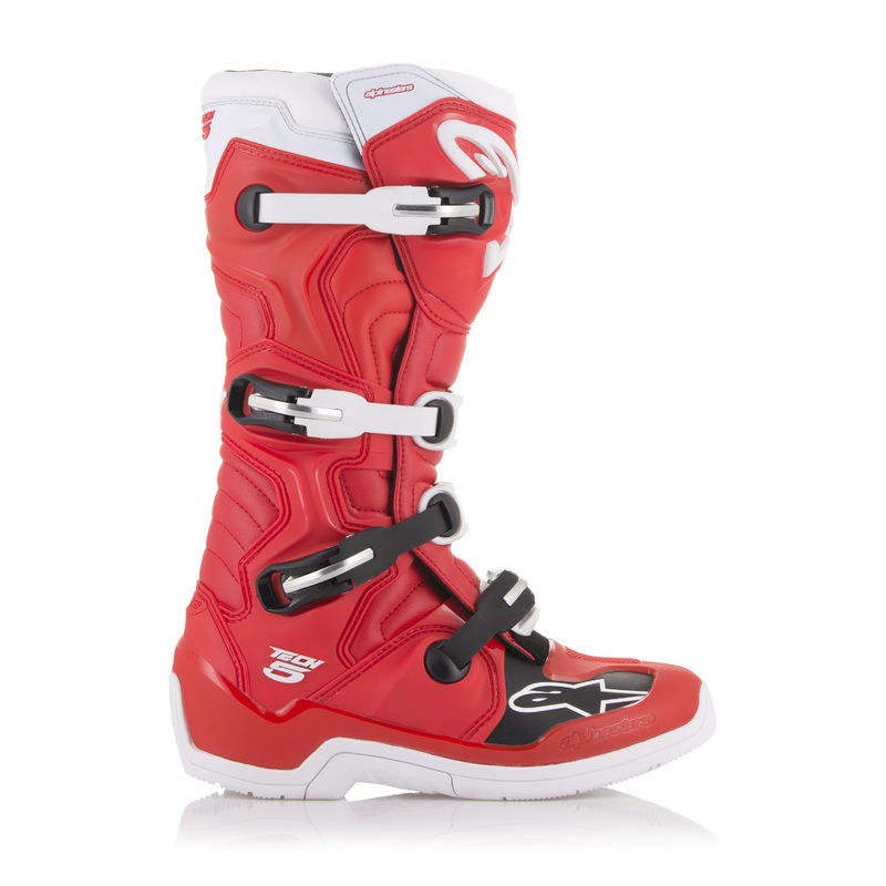 ALPINESTARS TECH 5 BOOTS RED/WHITE SZ 06 2015015-32-6