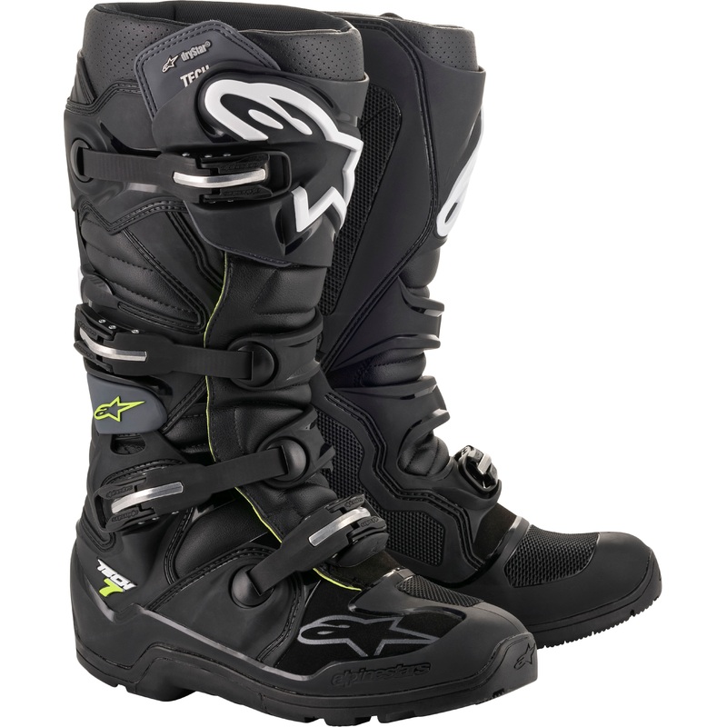 ALPINESTARS TECH 7 ENDURO DS BOOTS BLACK/GREY SZ 12 2012620-106-12