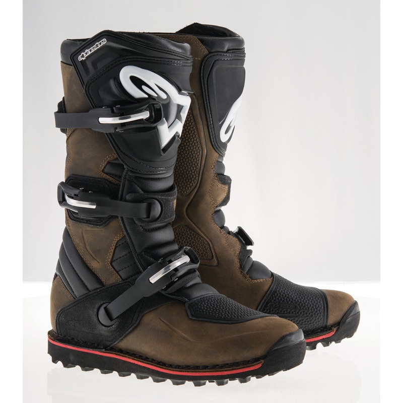 ALPINESTARS TECH-T BOOTS BROWN OILED LEATHER SZ 06 2004017-818-6