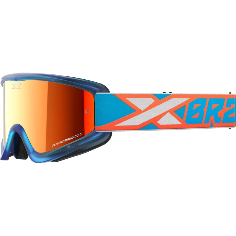 EKS BRAND FLATOUT CYAN/FLO ORANGE/WHITE RED MIRROR 067-60380