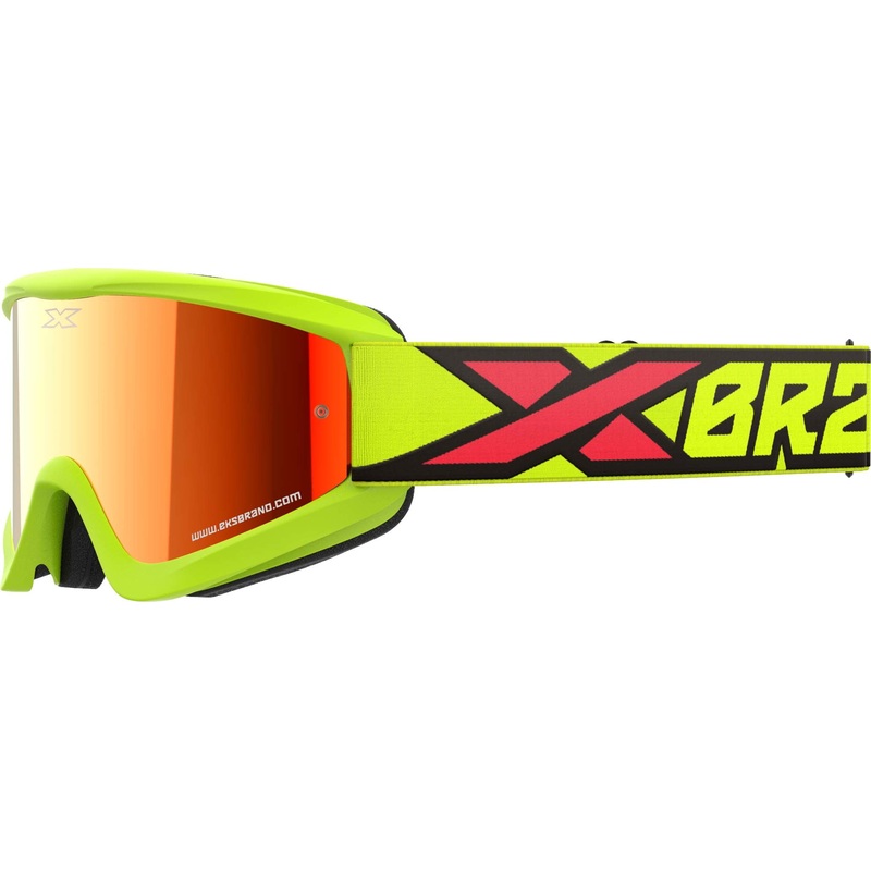 EKS BRAND FLATOUT FLO YELLOW/BLACK/FIRE RED MIRROR 067-60360