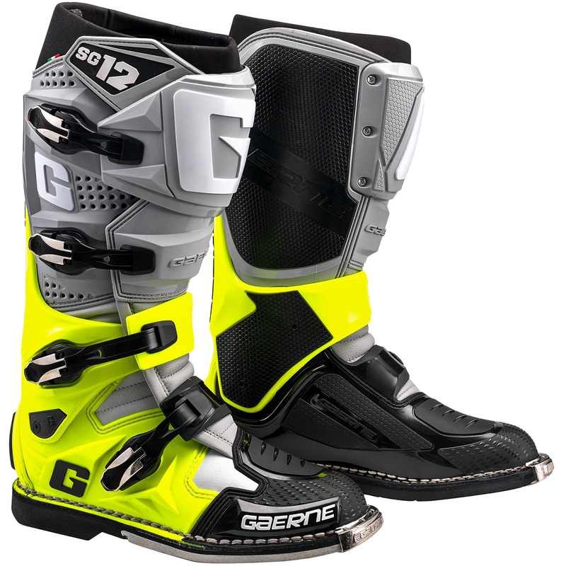 GAERNE SG-12 BOOTS GREY/YELLOW FLUO/ BLACK SZ 08 2174-079-08