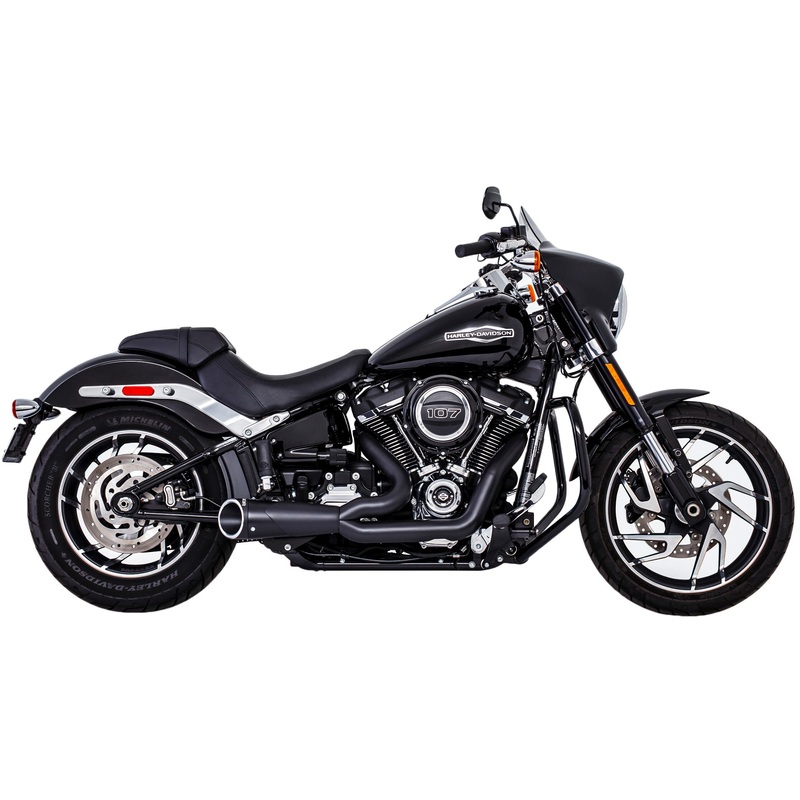 FREEDOM COMBAT 2-1 SHORTY BLACK W/BLACK SCULPTD TIP M8 SOFTAIL HD00815