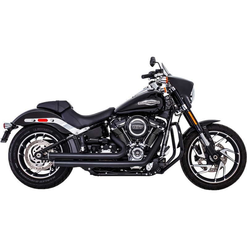 FREEDOM INDEPENDENCE STAGGERED BLACK W/BLACK TIP M8 SOFTAIL HD00748