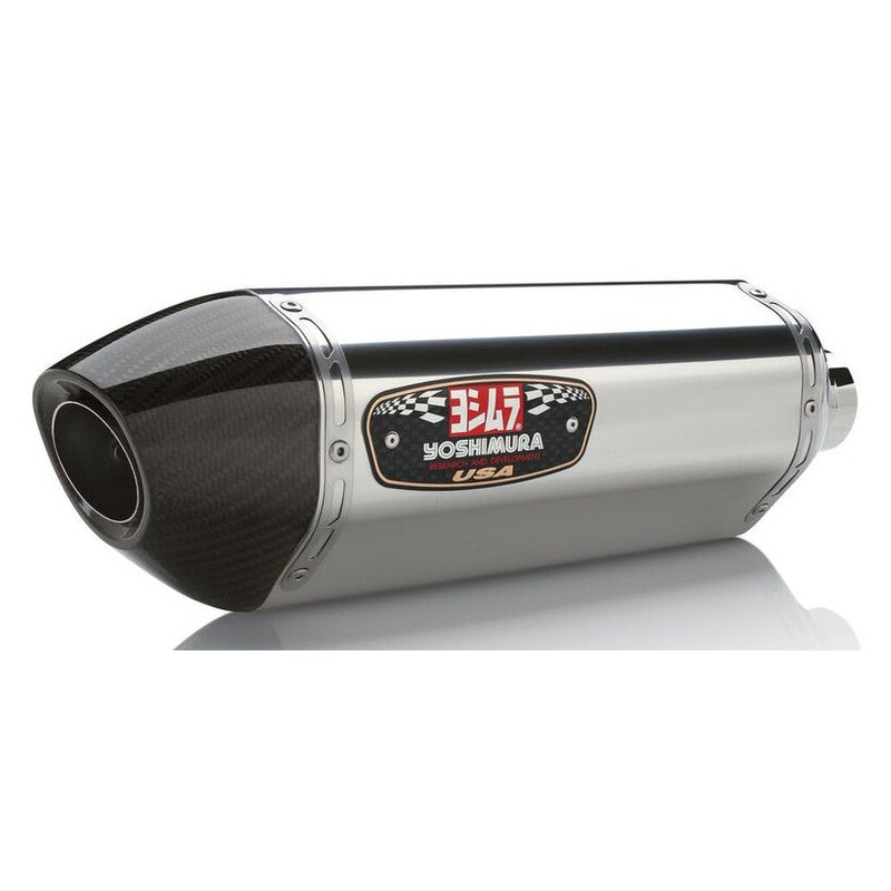 YOSHIMURA EXHAUST STREET R-77 SLIP-ON SS-SS-CF DUAL 11210E0520