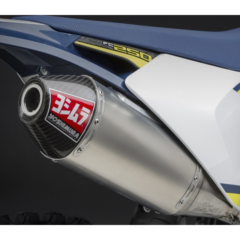 YOSHIMURA RS-4 HEADER/CANISTER/END CAP EXHAUST SLIP-ON SS-AL-CF 262522D321