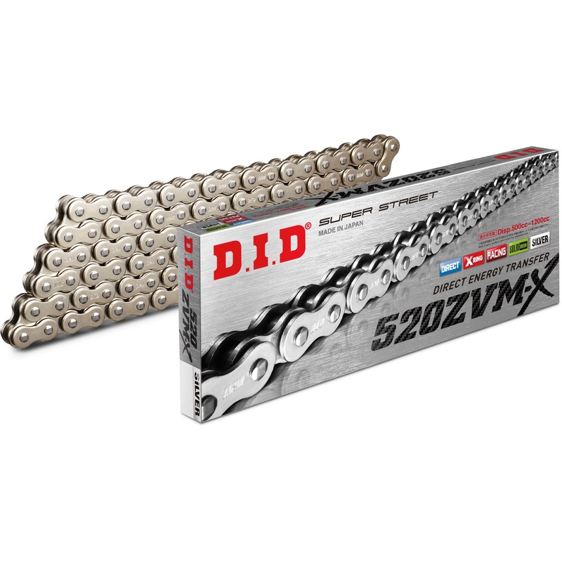 D.I.D SUPER STREET 520ZVMXS-25FT X-RING CHAIN NICKEL 520ZVMXS25F